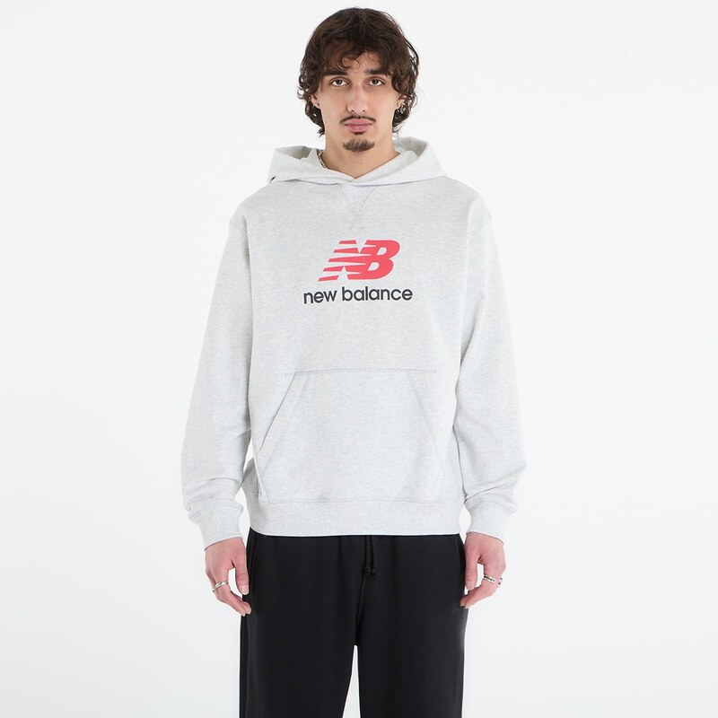 Mikina New Balance Athletics French Terry Logo Hoodie Ash Heather XL 67511654