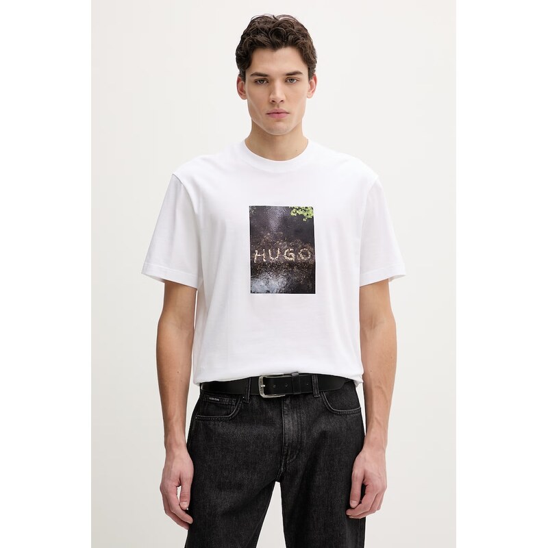 Bavlnené tričko HUGO Doreston 67441484