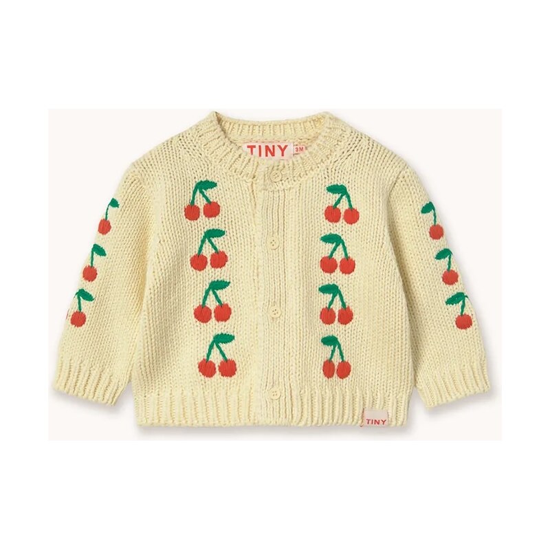 Detský bavlnený kardigan Tinycottons MINI CHERRIES KNITTED BABY 67441197
