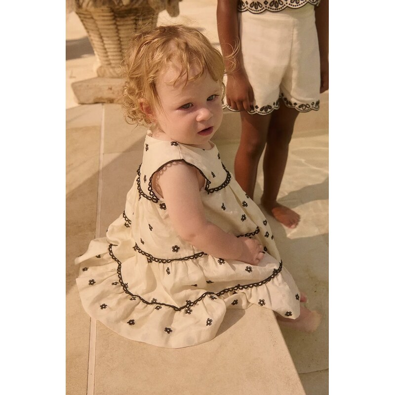 Detské šaty s prímesou ľanu Abel&Lula 67309105