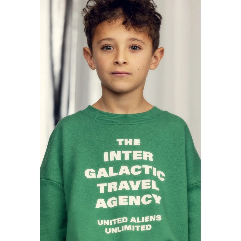 Detská bavlnená mikina Mini Rodini Travel agency 67379020