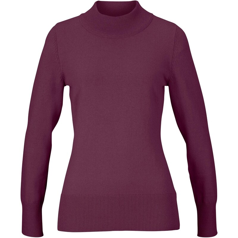 bonprix Pulóver, basic, so stojačikom a recyklovanou bavlnou, farba 45853567