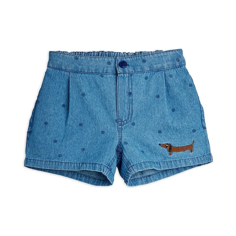 Detské rifľové krátke nohavice Mini Rodini denim dots 67379112