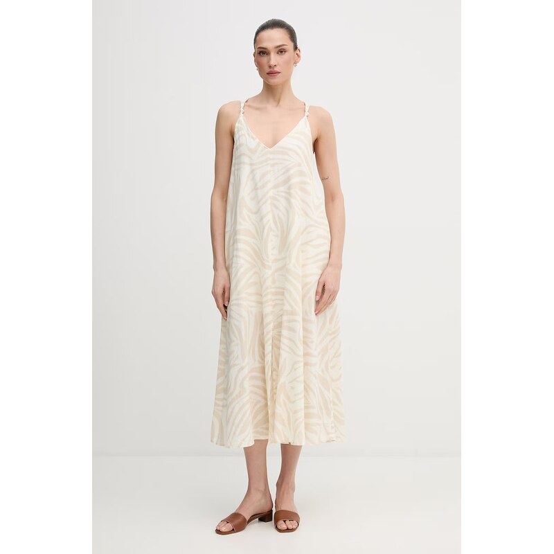 Šaty s prímesou ľanu Dkny 67473751