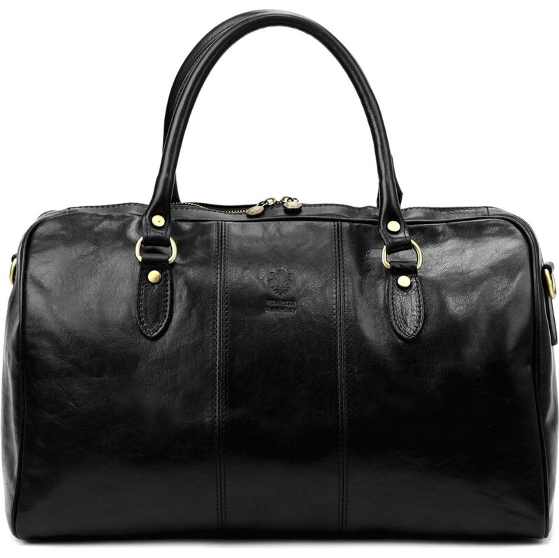 Gregorio Kožená cestovní taška Gabriel čierna 67509061