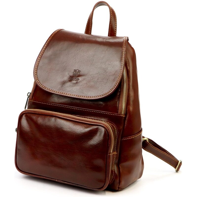 FLORENCE Kožený batoh Jordan hnedý 67509059