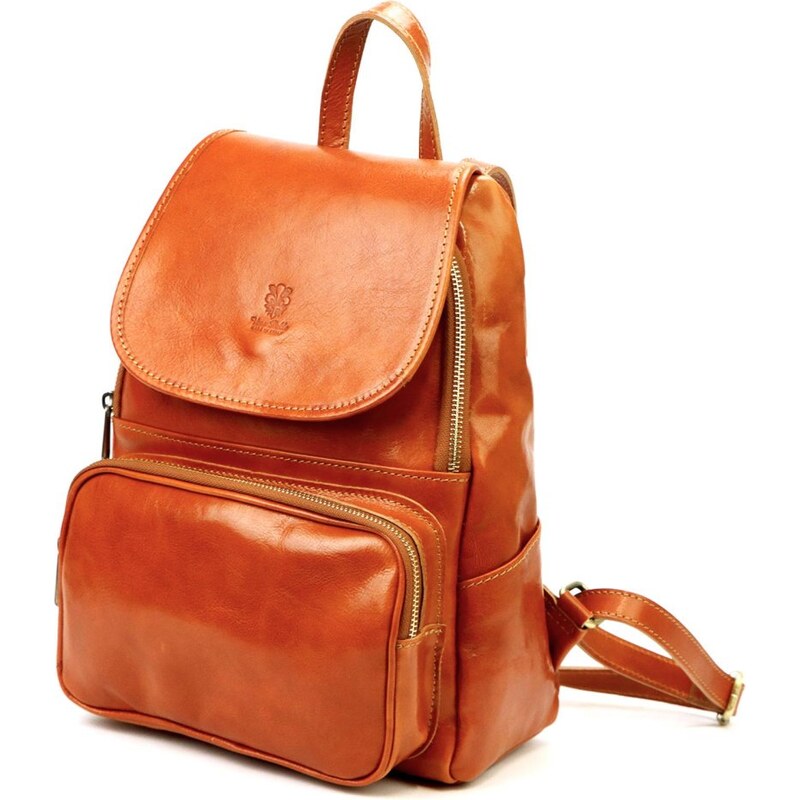 FLORENCE Kožený batoh Jordan camel 67509060