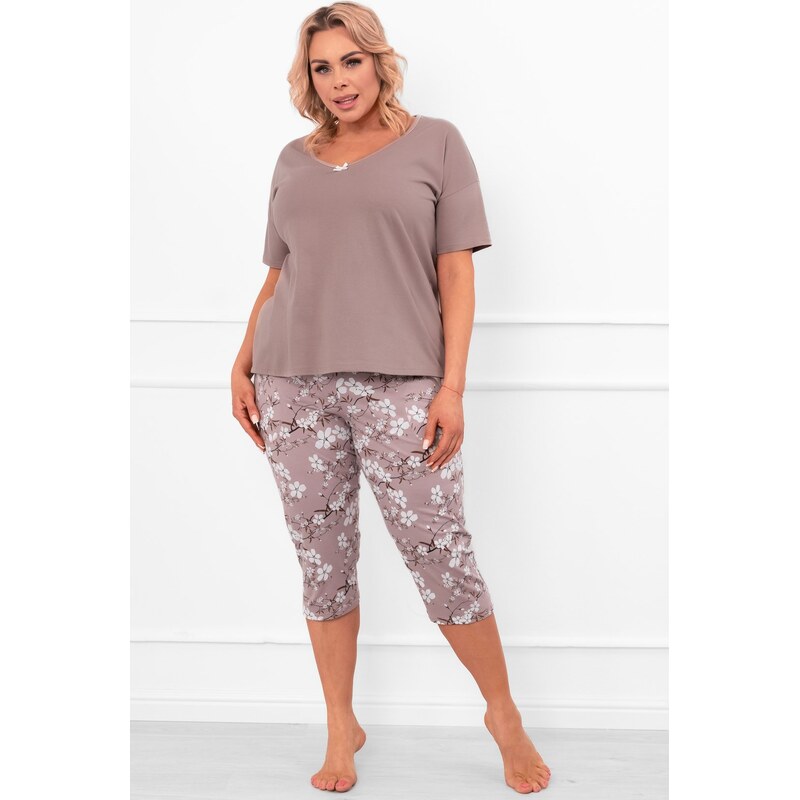 Italian Fashion dámske bavlnené pyžamo Kimuri - krátky rukáv 65846476