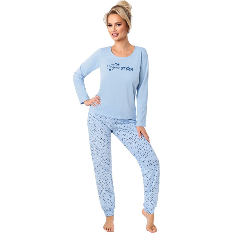 Donna dámske dlhé pyžamo Star - bavlna 65846525