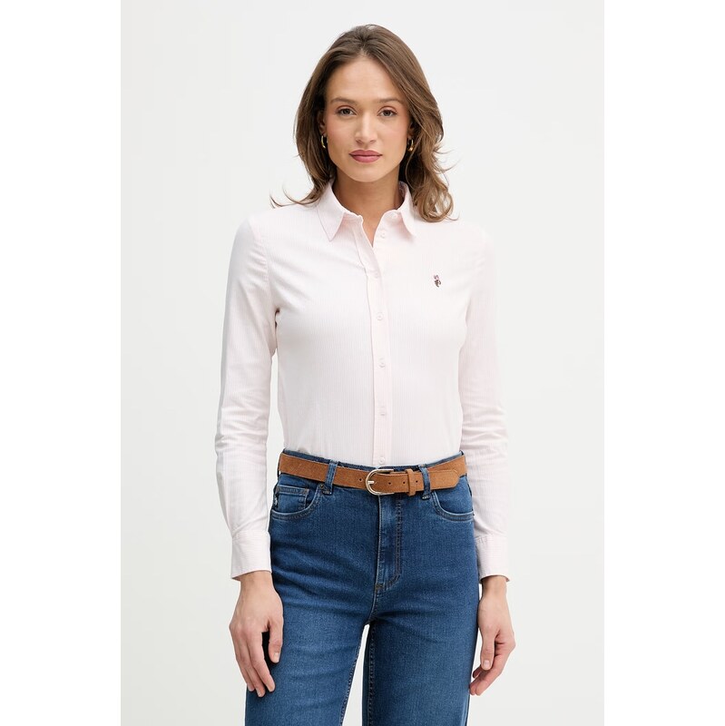 Košeľa U.S. Polo Assn. STRIPE STRETCH CLASSIC FIT OXFORD 67515838