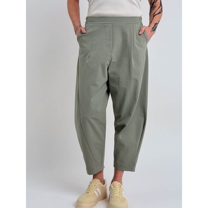 Voga Móda Olivovo zelené nohavice TOSCANA 67510941