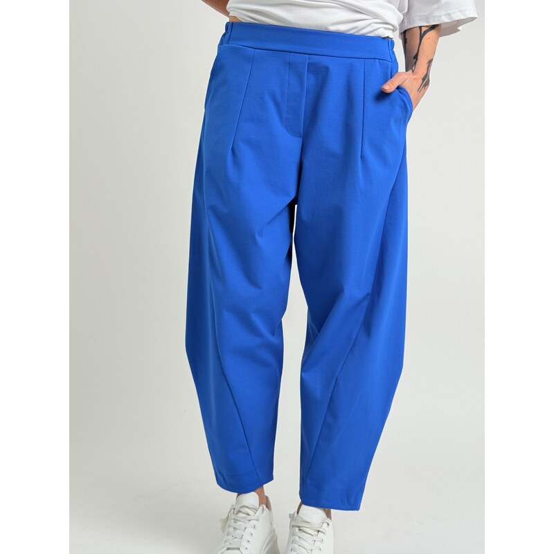 Voga Móda Azúrovo modré nohavice TOSCANA 67510933