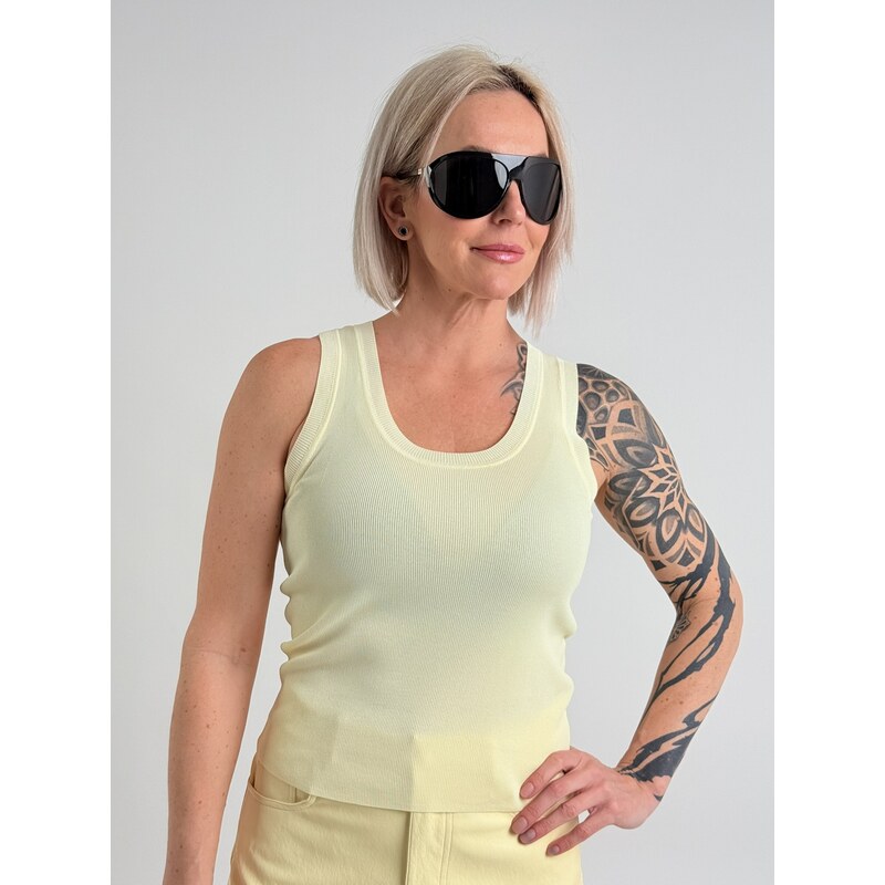 Voga Móda Žlté tielko KURT 67511006