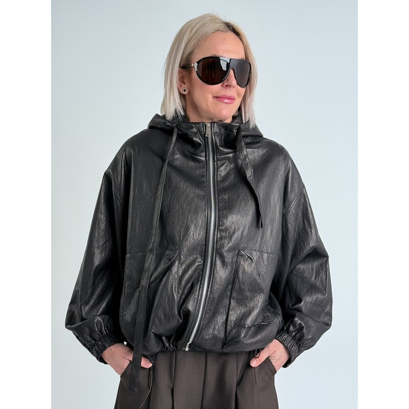 Voga Móda Hnedá koženková bunda FASHION 67510974