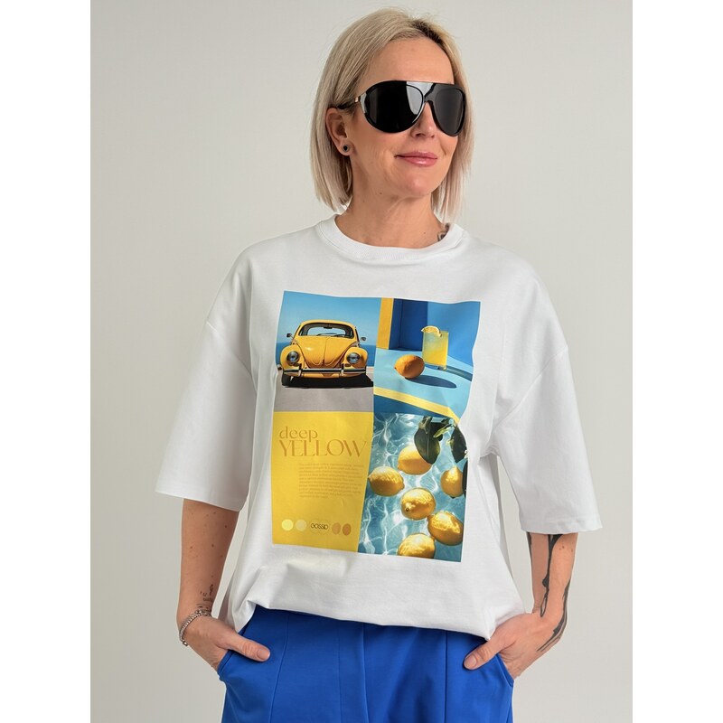GOSSIP Biele tričko YELLOW 67510958