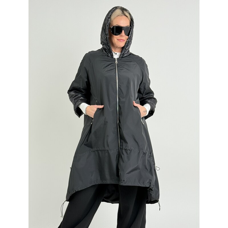 Voga Móda Čierny plášť GISSY 67510972