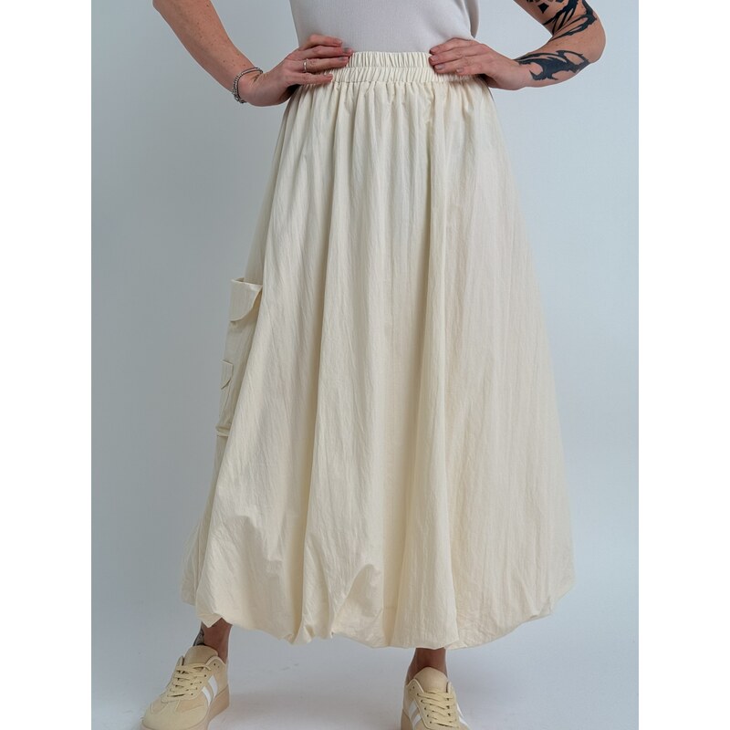 Voga Móda Krémová sukňa RUBBE 67510989