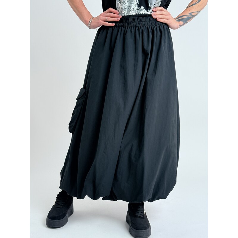 Voga Móda Čierna sukňa RUBBE 67510963