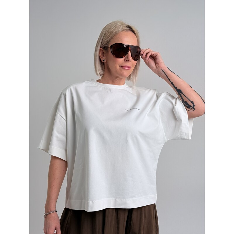 Voga Móda Krémové tričko PIECES 67511024