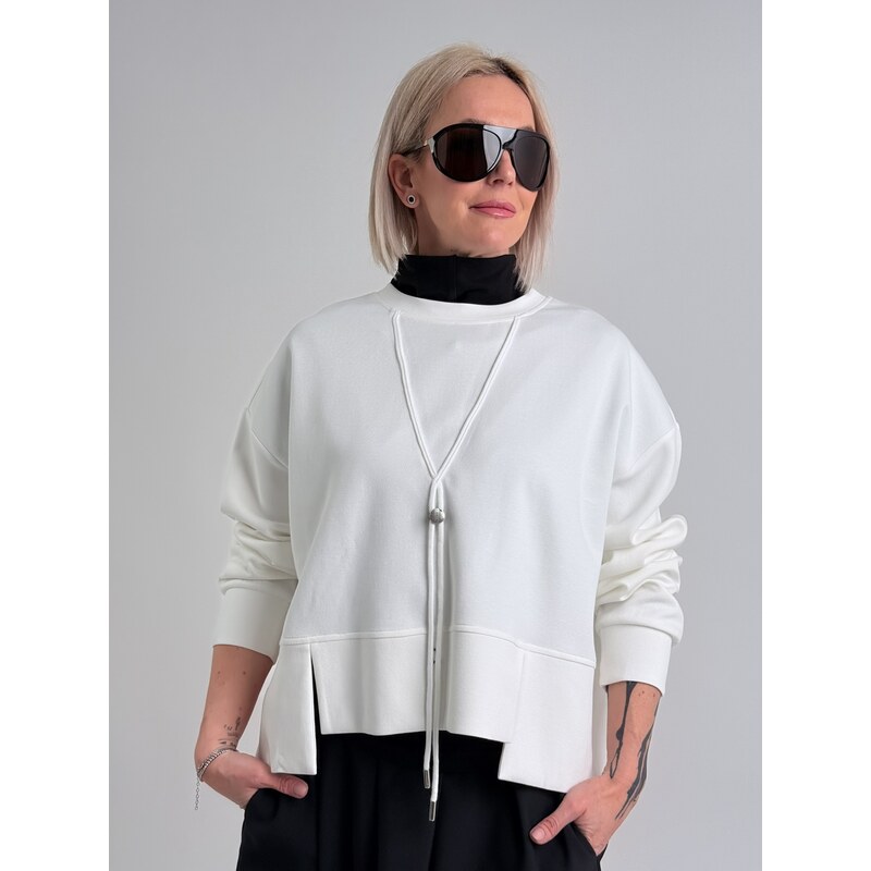 Voga Móda Krémová mikina FENIX 2066 67511022