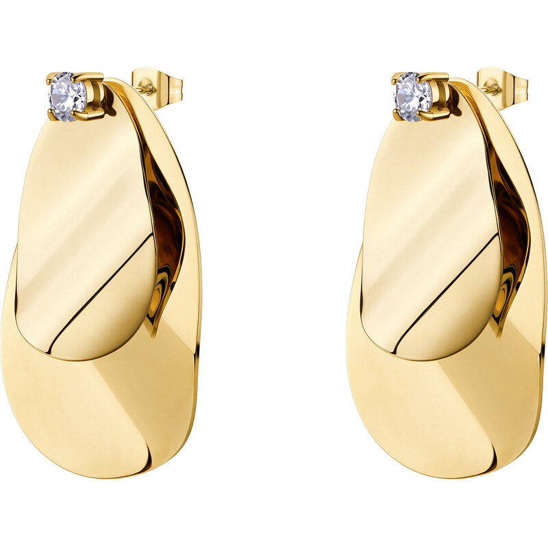 Brosway Výrazné visiace náušnice z pozlátenej ocele Bloom BOM24 67511568