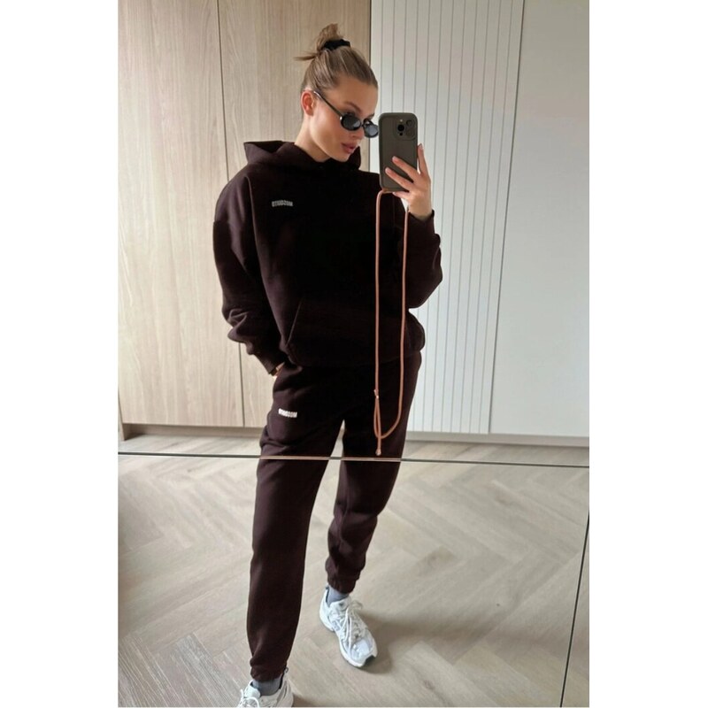 Mosquito Dámske tepláky Pure Dark Chocolate hnedé, Farba hnedá 65319835