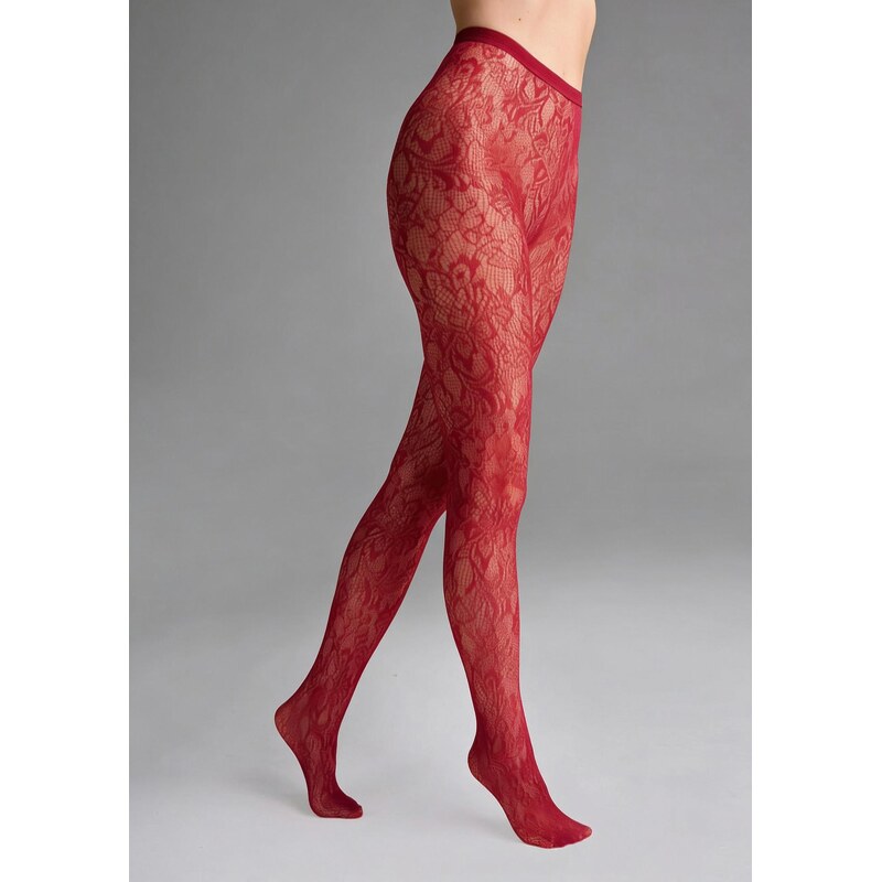 Sieťované pančuchy s kvetinovým ornamentom CHARLY G002 Marilyn 67583082