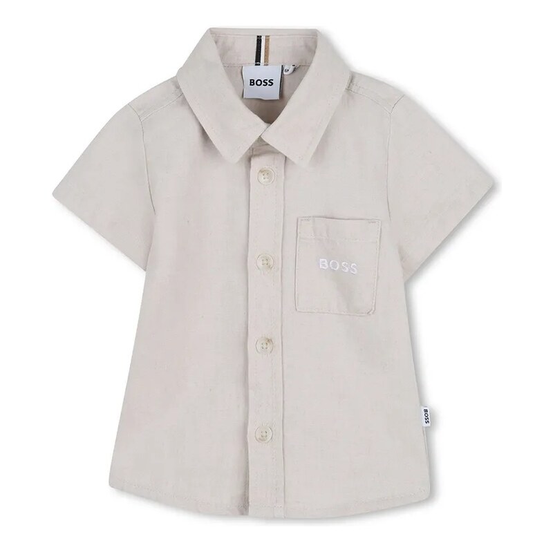 Košeľa pre bábätká s prímesou ľanu BOSS 67515837