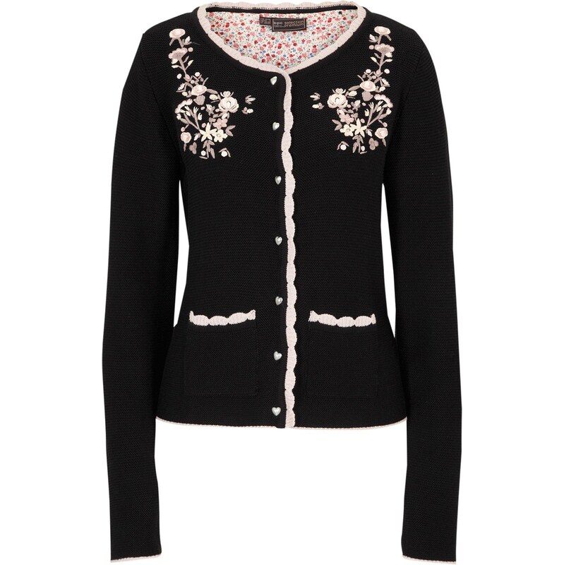 bonprix Krojový pletený sveter, farba čierna 44797635