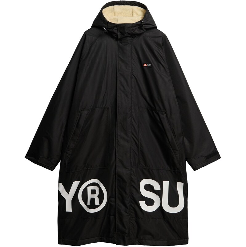 Superdry & Co Prechodný kabát čierna / biela 67518810