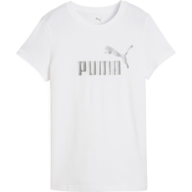 PUMA Funkčné tričko Ess No. 1 strieborná / biela 67518812