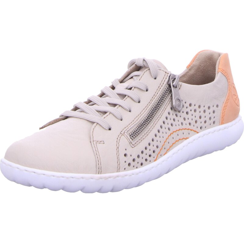 Rieker Šnurovacie topánky krémová / oranžová 67518818