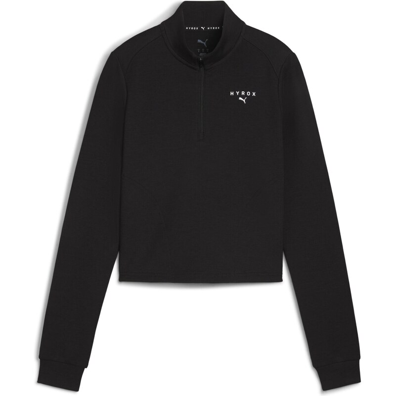 PUMA Športová mikina so zipsom Puma x Hyrox Cloudspun čierna / biela 67518828
