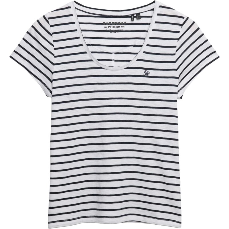 Superdry & Co Tričko námornícka modrá / biela 67518845