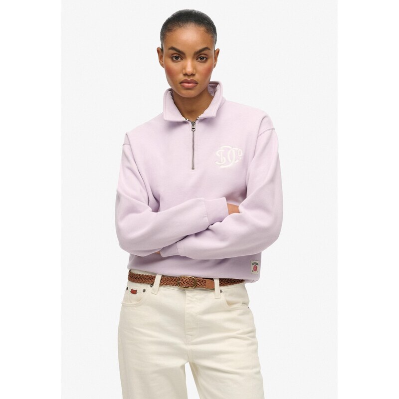 Superdry & Co Mikina eozín / biela 67518907