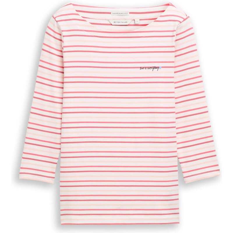 TOM TAILOR Tričko ružová / červená / čierna / biela 67518949