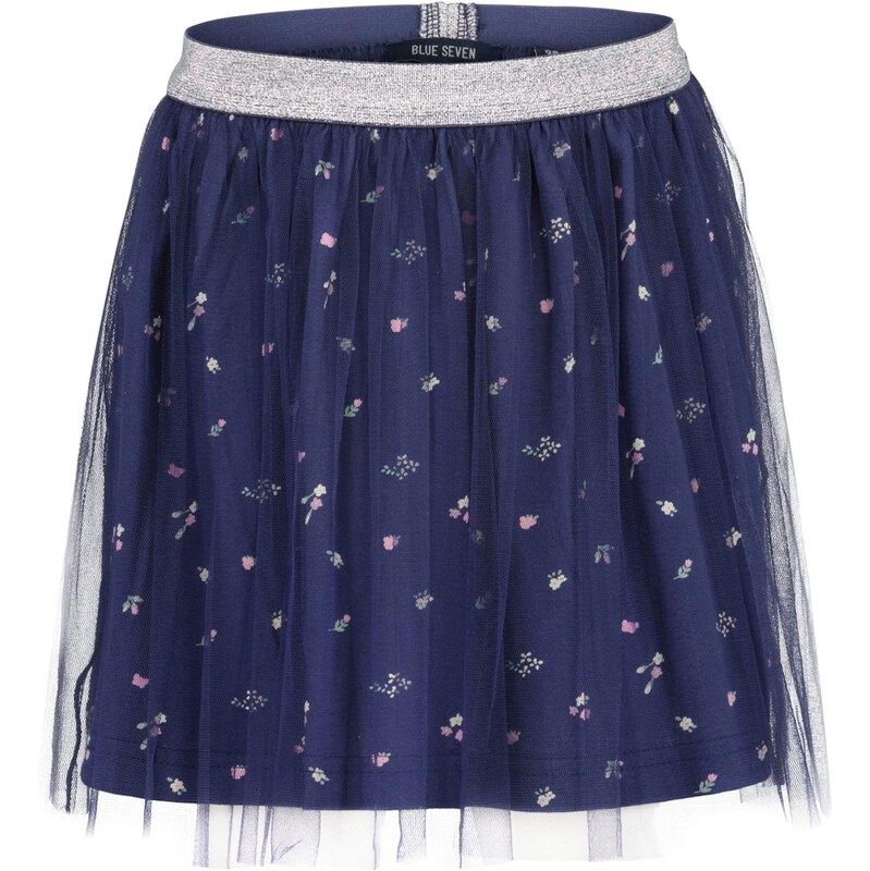 BLUE SEVEN Sukňa tmavomodrá / ružová / strieborná 67518964