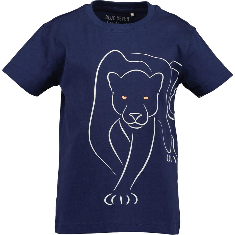 BLUE SEVEN Tričko námornícka modrá / svetlooranžová / biela 67518973