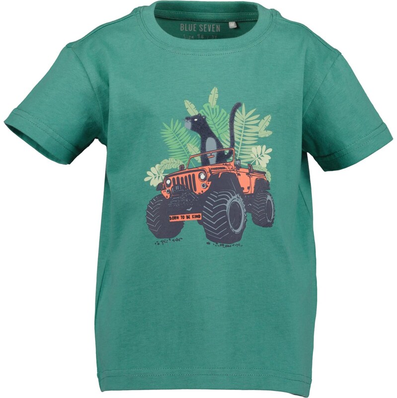 BLUE SEVEN Tričko limetová / svetlozelená / tmavooranžová / čierna 67518977