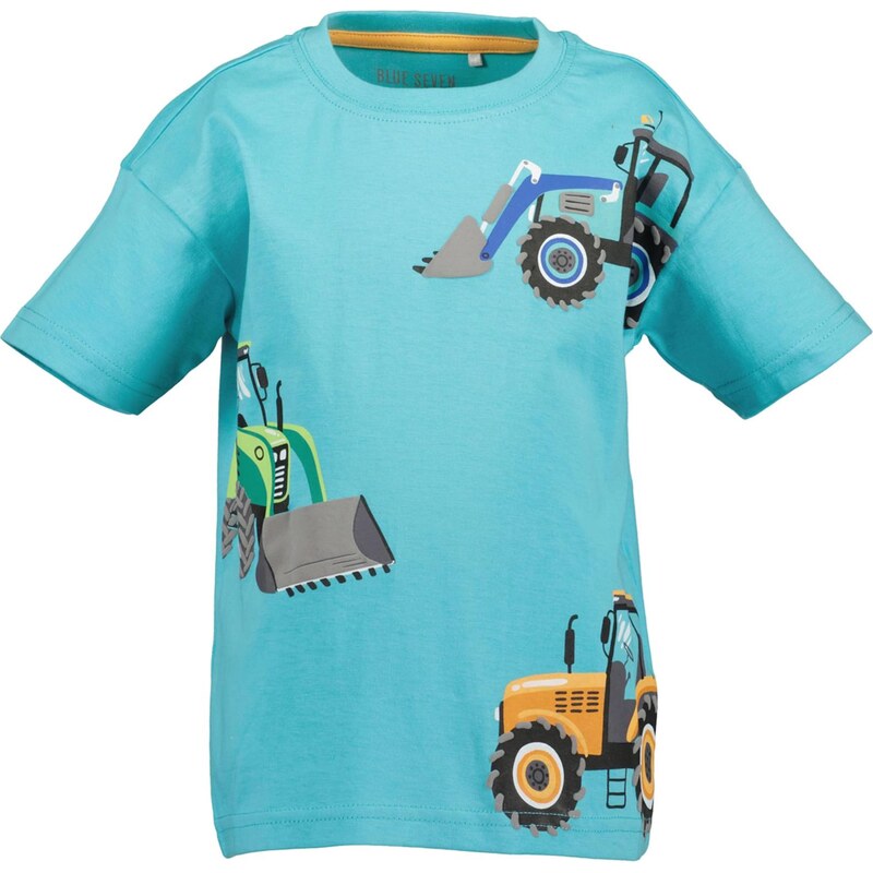 BLUE SEVEN Tričko nebesky modrá / zelená / oranžová 67518961