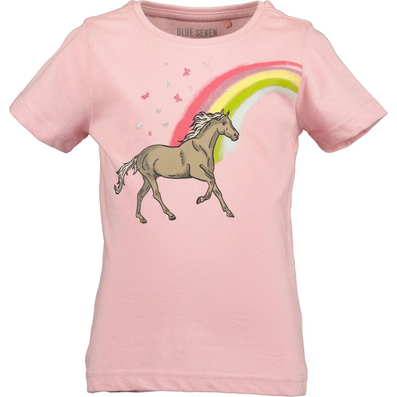 BLUE SEVEN Tričko hnedá / neónovo žltá / fuksia / ružová 67518958