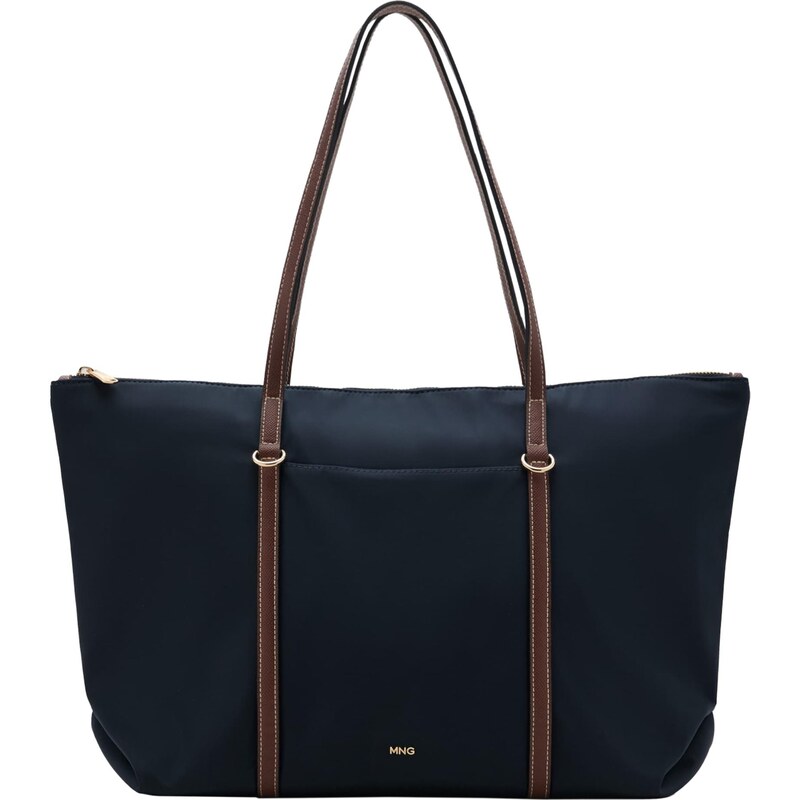 MANGO Shopper COBALT námornícka modrá / karamelová 67519033