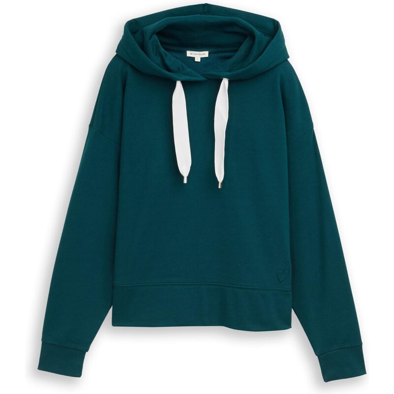 TOM TAILOR Mikina petrolejová / biela 67519064