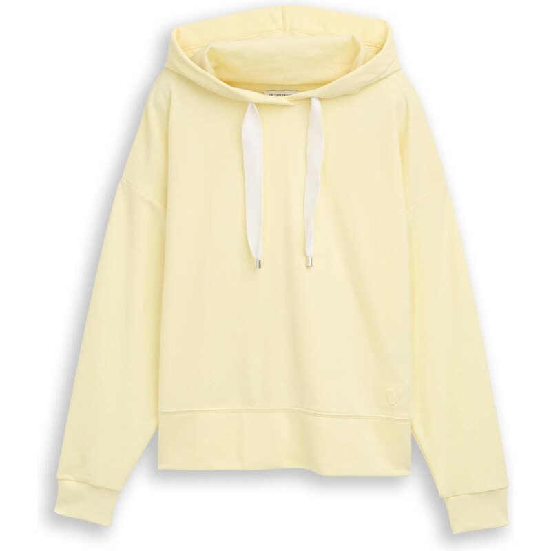 TOM TAILOR Mikina pastelovo žltá / biela 67519066