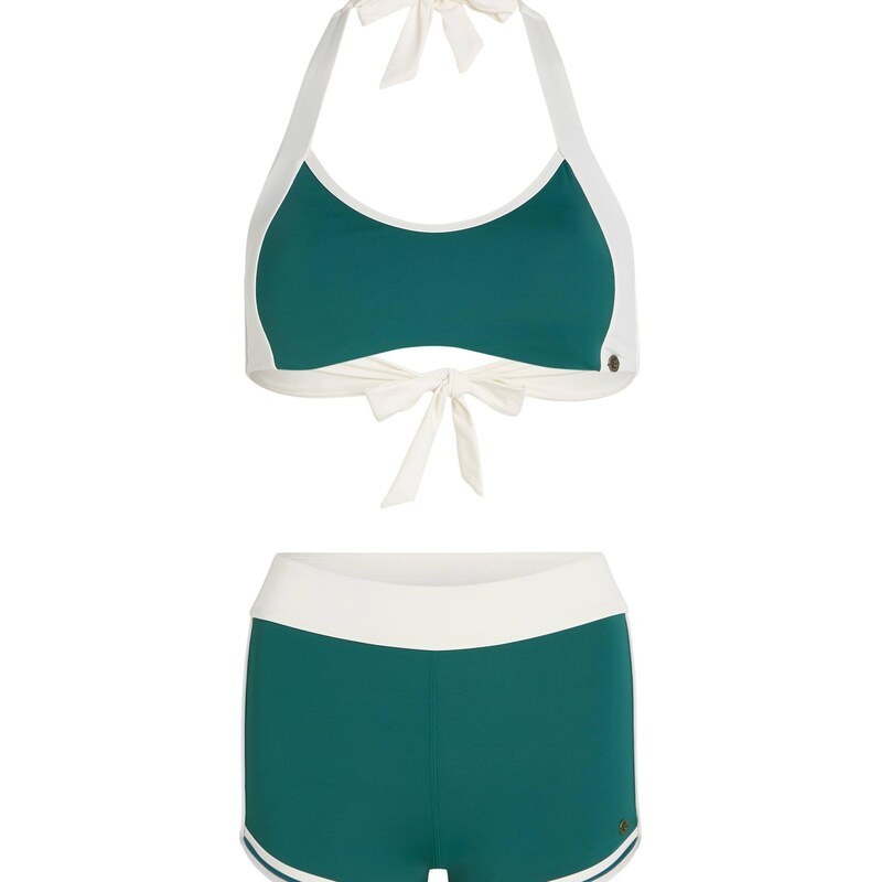 ONEILL Bikiny tmavozelená / biela 67519075