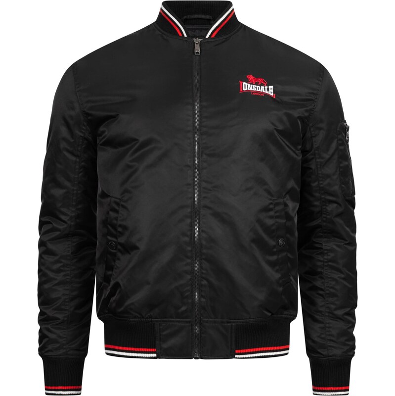 LONSDALE Prechodná bunda Carey červená / čierna / biela 67519098