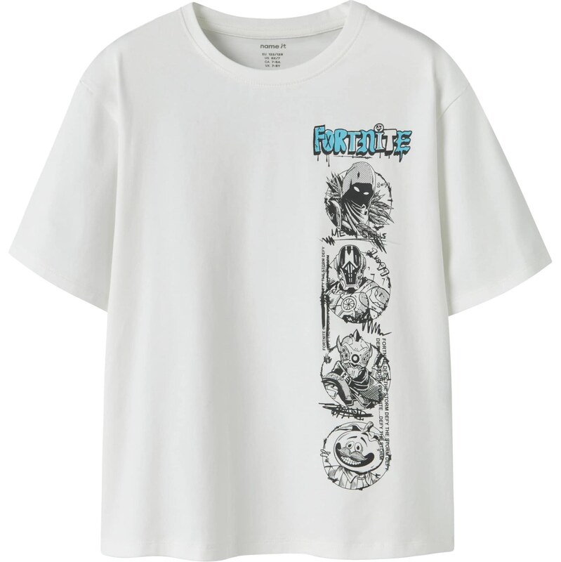 NAME IT Tričko NKMMod Fortnite modrá / čierna / biela 67519147