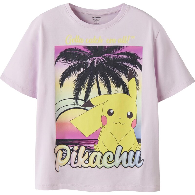 NAME IT Tričko NKFMuba Pokemon žltá / orgovánová / fuksia / čierna 67519167