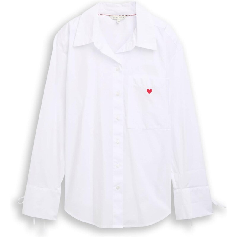 TOM TAILOR Blúzka červená / biela 67519516