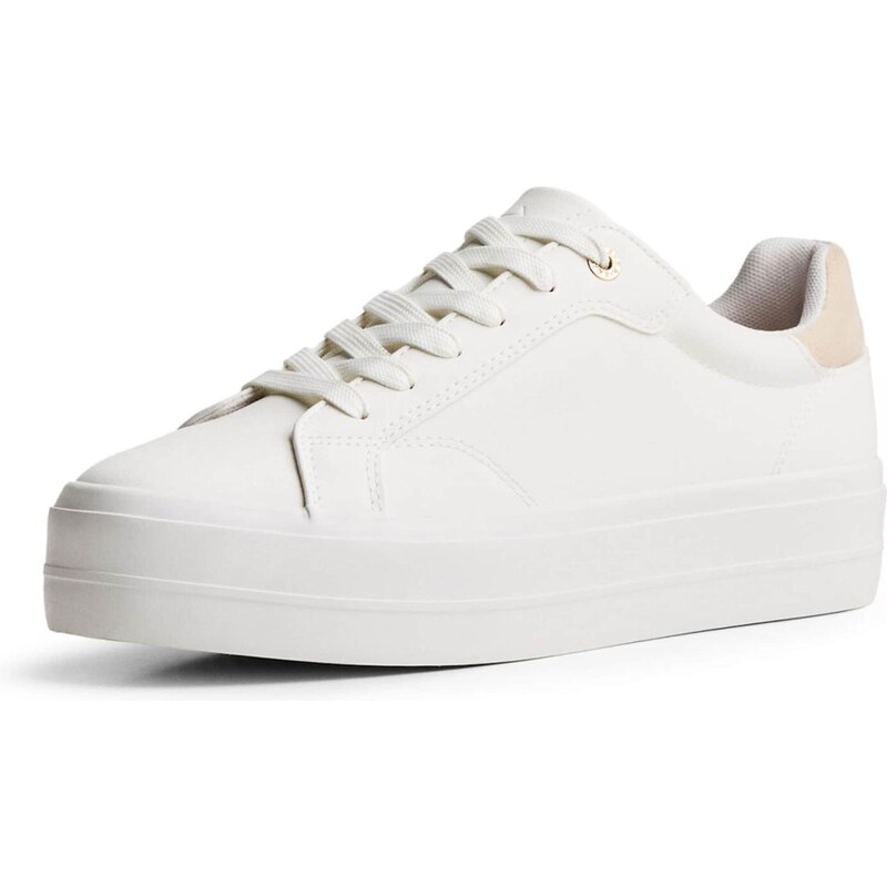 Bershka Nízke tenisky nebielená / biela 67519587